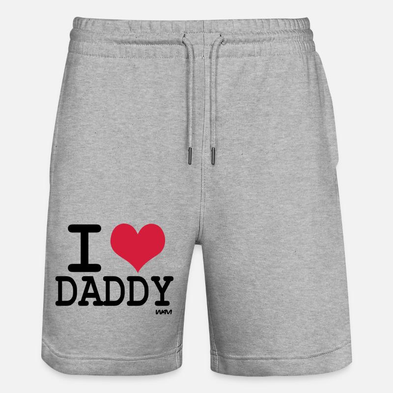 j'aime le papa par wam - Short de jogging bio TRAINER Stanley/Stella unisexe - gris chiné