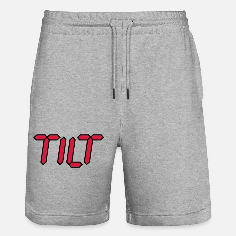 Tilt | durch drehen | durchgeknallt - Short de jogging bio TRAINER Stanley/Stella unisexe - gris chiné