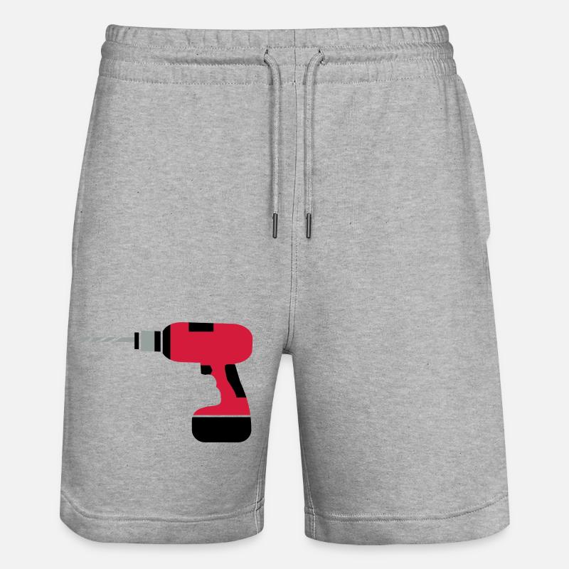 Une perceuse sans fil - Short de jogging bio TRAINER Stanley/Stella unisexe - gris chiné
