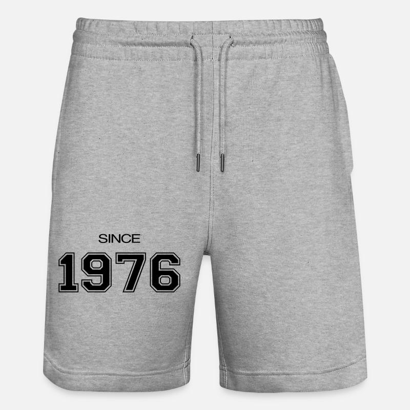 Cadeau d'anniversaire 1976 - Short de jogging bio TRAINER Stanley/Stella unisexe - gris chiné
