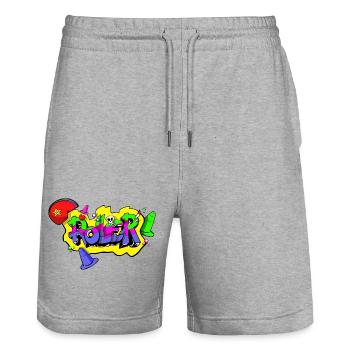 ROLLER - Short de jogging bio TRAINER Stanley/Stella unisexe - gris chiné - Devant - Nik (191cm) & Marisol (170cm)