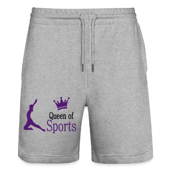 sport - Stanley/Stella Unisex Bio Joggingshorts Trainer  - Grau meliert - Vorne - Nik (191cm) & Marisol (170cm)