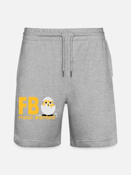 most wanted chick egg - Stanley/Stella Trainer Unisex Organic Jogging Shorts - heather grey