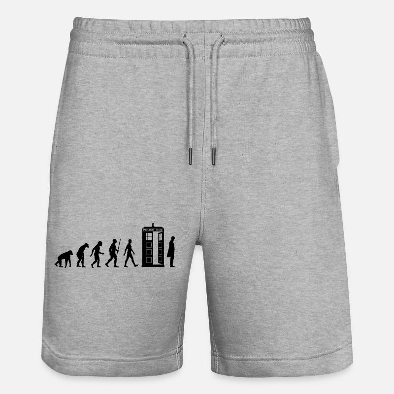 Evolution Tardis - Stanley/Stella Unisex Bio Joggingshorts Trainer  - Grau meliert