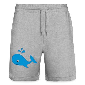 wal - Stanley/Stella Unisex Bio Joggingshorts Trainer  - Grau meliert - Vorne - Nik (191cm) & Marisol (170cm)