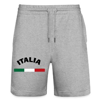Italia - Short de jogging bio TRAINER Stanley/Stella unisexe - gris chiné - Devant - Nik (191cm) & Marisol (170cm)