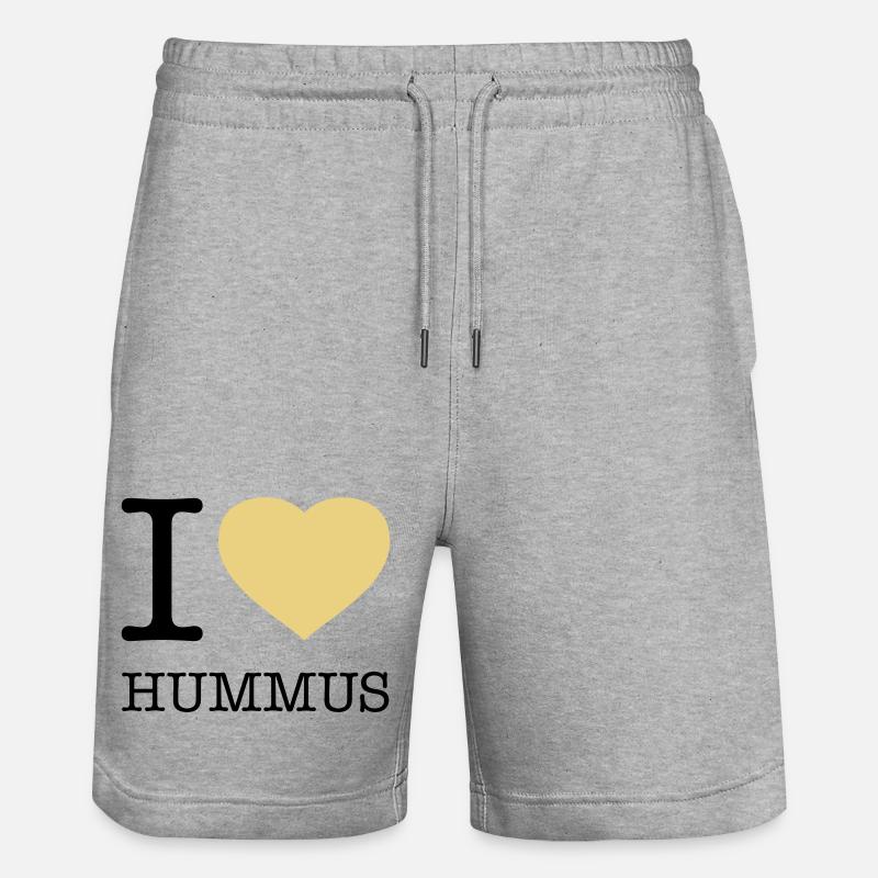 J’ADORE LE HOUMOUS - Short de jogging bio TRAINER Stanley/Stella unisexe - gris chiné
