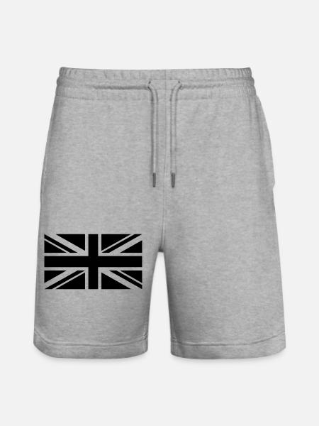 England flag plain - Stanley/Stella Trainer Unisex Organic Jogging Shorts - heather grey