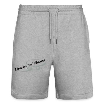 Drum 'n' Bass Design - Stanley/Stella Unisex Bio Joggingshorts Trainer  - Grau meliert - Vorne - Nik (191cm) & Marisol (170cm)