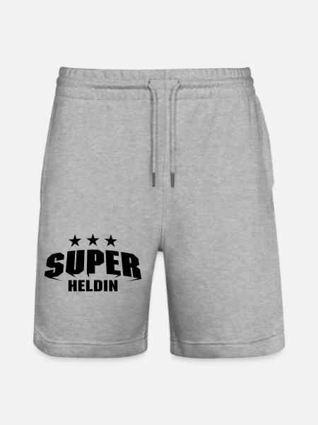Super Heldin - Stanley/Stella Unisex Bio Joggingshorts Trainer - Grau meliert