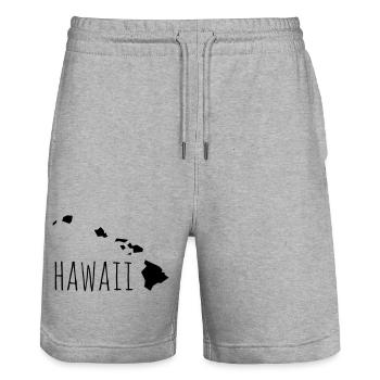 hawaii - Short de jogging bio TRAINER Stanley/Stella unisexe - gris chiné - Devant - Nik (191cm) & Marisol (170cm)