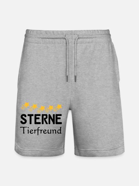 Sterne Tierfreund Geschenk - Stanley/Stella Unisex Bio Joggingshorts Trainer - Grau meliert