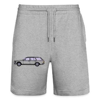 MB W123 T Model Kombi ...(25) - Stanley/Stella Unisex Bio Joggingshorts Trainer  - Grau meliert - Vorne - Nik (191cm) & Marisol (170cm)