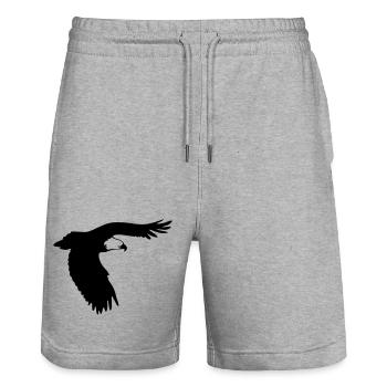 Adler, Bird, Bird of Prey - Short de jogging bio TRAINER Stanley/Stella unisexe - gris chiné - Devant - Nik (191cm) & Marisol (170cm)