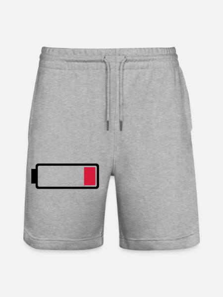 Battery low - Stanley/Stella Trainer Unisex Organic Jogging Shorts - heather grey