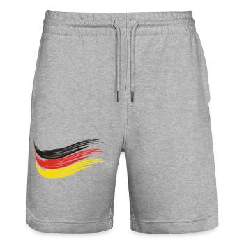 PAVILLON DE L’ALLEMAGNE - Short de jogging bio TRAINER Stanley/Stella unisexe - gris chiné - Devant - Nik (191cm) & Marisol (170cm)