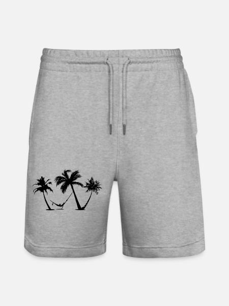 Urlaub unter Palmen ✔ - Stanley/Stella Unisex Bio Joggingshorts Trainer  - Grau meliert