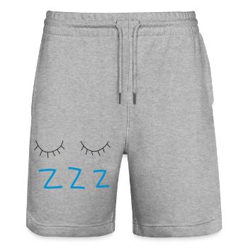 sleep - Stanley/Stella Trainer Unisex Organic Jogging Shorts - heather grey - Front - Nik (191cm) & Marisol (170cm)