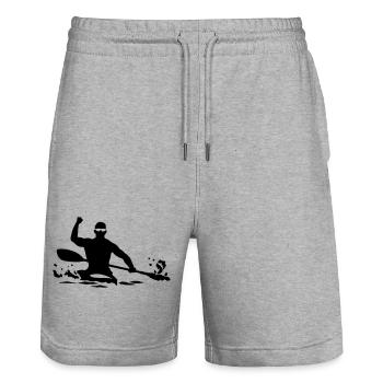 Kayak - Short de jogging bio TRAINER Stanley/Stella unisexe - gris chiné - Devant - Nik (191cm) & Marisol (170cm)