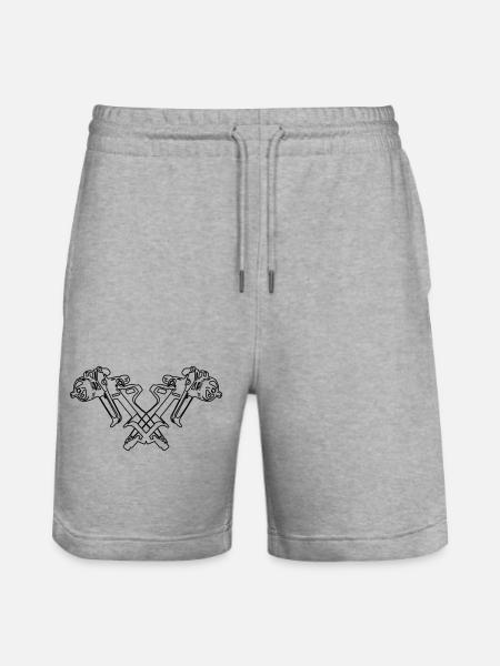 lackierpistole - Stanley/Stella Unisex Bio Joggingshorts Trainer  - Grau meliert