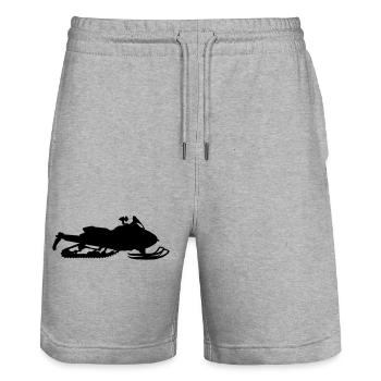 Snowmobile - Short de jogging bio TRAINER Stanley/Stella unisexe - gris chiné - Devant - Nik (191cm) & Marisol (170cm)