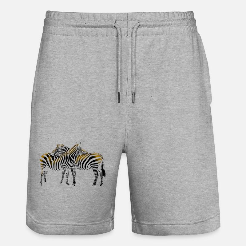 Zebra - Short de jogging bio TRAINER Stanley/Stella unisexe - gris chiné