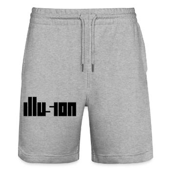 Illusion – Optische Täuschung Raum Silhouette Shir - Stanley/Stella Unisex Bio Joggingshorts Trainer  - Grau meliert - Vorne - Nik (191cm) & Marisol (170cm)