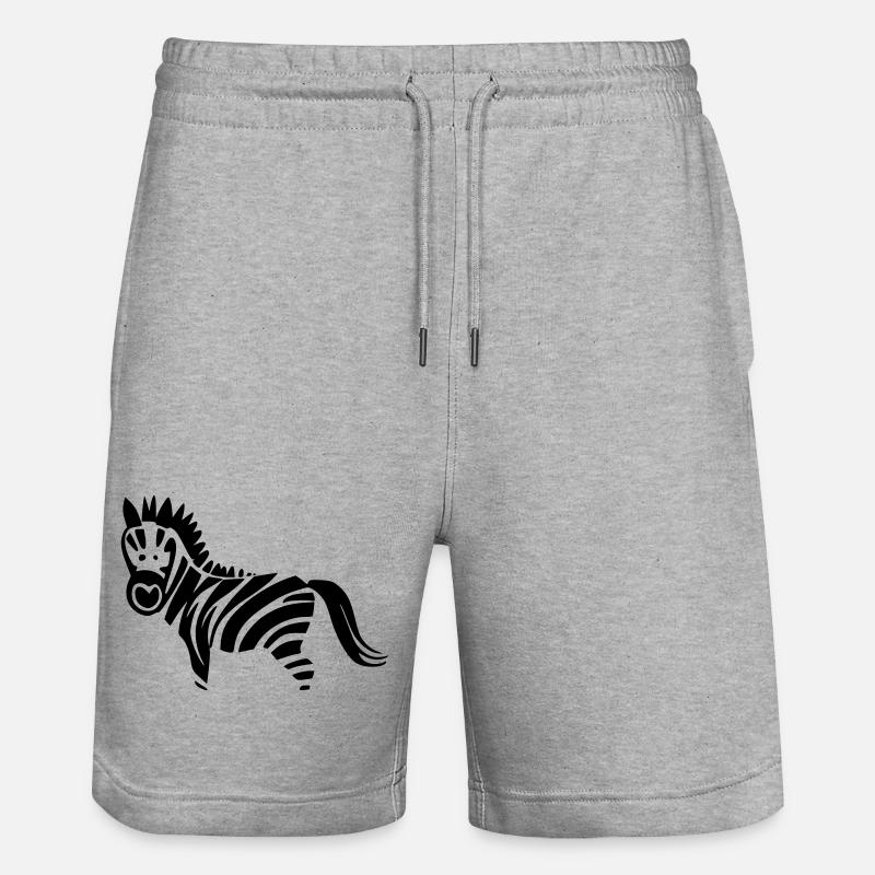 Zebra - Short de jogging bio TRAINER Stanley/Stella unisexe - gris chiné