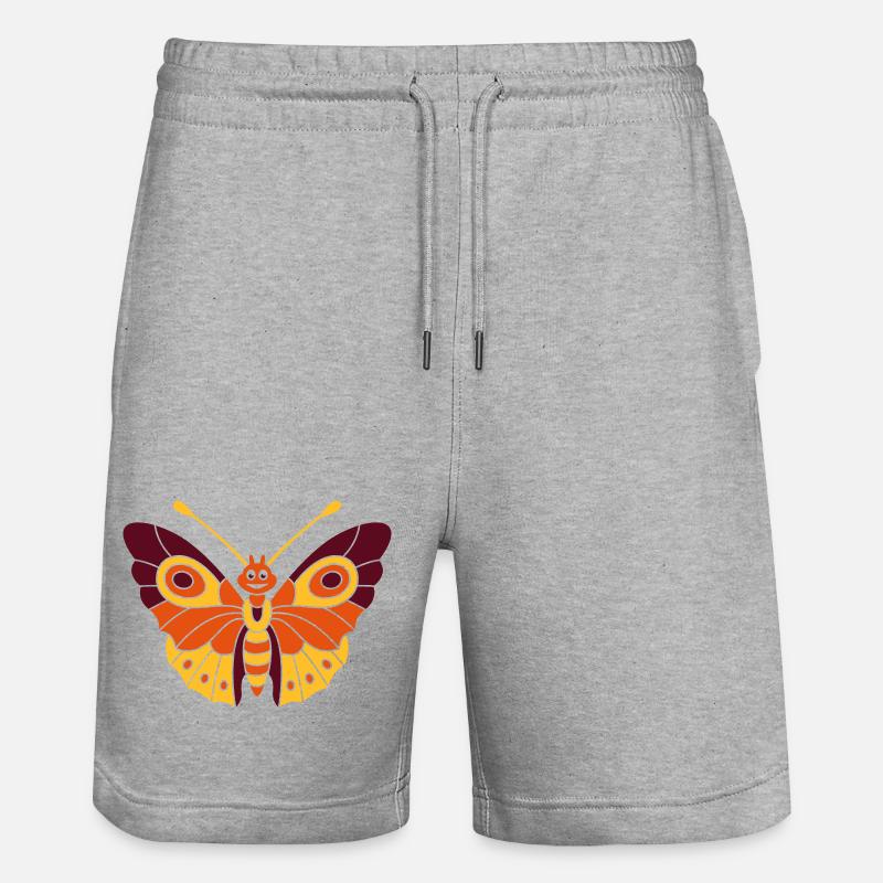 Papillon (d) - Short de jogging bio TRAINER Stanley/Stella unisexe - gris chiné
