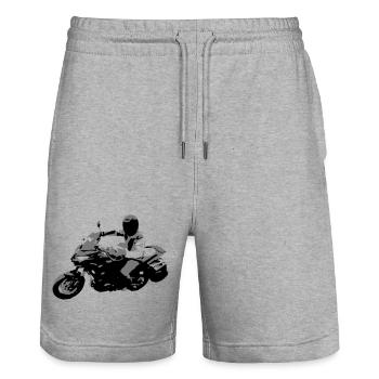 BikerSX1000SX2 - Stanley/Stella Unisex Bio Joggingshorts Trainer  - Grau meliert - Vorne - Nik (191cm) & Marisol (170cm)
