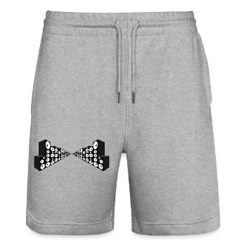 Infinity Sound Tunnel - Stanley/Stella Unisex Bio Joggingshorts Trainer  - Grau meliert - Vorne - Nik (191cm) & Marisol (170cm)
