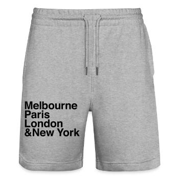 GRAND SLAM Tennis - Stanley/Stella Unisex Bio Joggingshorts Trainer  - Grau meliert - Vorne - Nik (191cm) & Marisol (170cm)