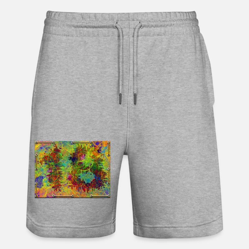 18th birthday - Stanley/Stella Trainer Unisex Organic Jogging Shorts - heather grey