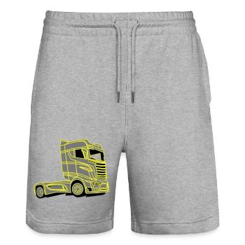 V8 Super R1000 Vabis Truck - Stanley/Stella Trainer Unisex Organic Jogging Shorts - heather grey - Front - Nik (191cm) & Marisol (170cm)