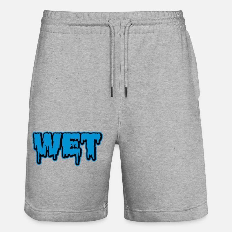 Wet | feucht | nass | Slime - Short de jogging bio TRAINER Stanley/Stella unisexe - gris chiné