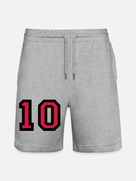 Le numéro 10 - le numéro dix - Short de jogging bio TRAINER Stanley/Stella unisexe - gris chiné