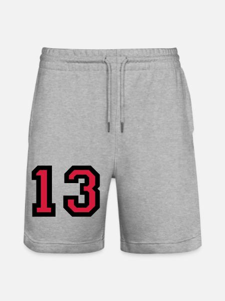 Le numéro 13 - numéro de treize - Short de jogging bio TRAINER Stanley/Stella unisexe - gris chiné