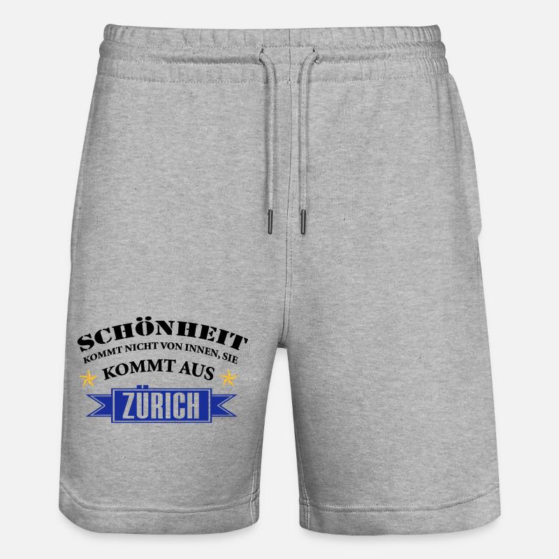 Beauté de Zurich - Short de jogging bio TRAINER Stanley/Stella unisexe - gris chiné