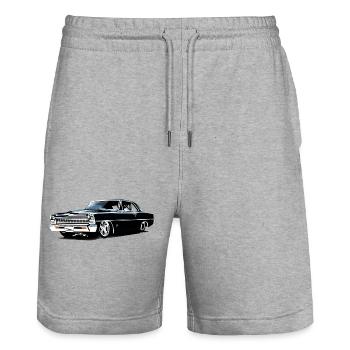 Chevy II Nova Super Sport - Stanley/Stella Trainer Unisex Organic Jogging Shorts - heather grey - Front - Nik (191cm) & Marisol (170cm)