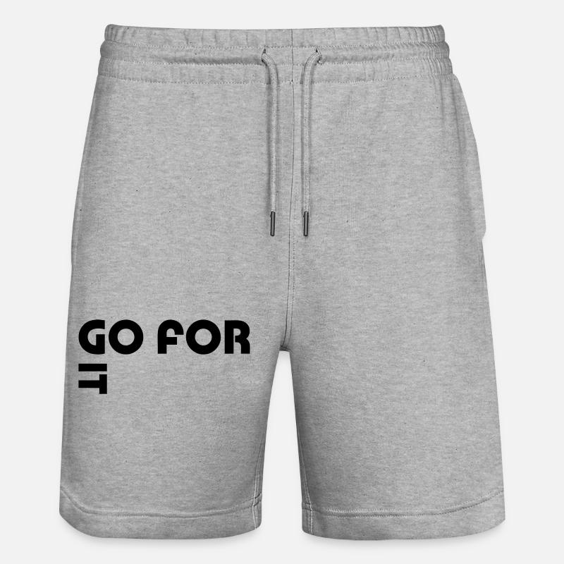 Go for it - Stanley/Stella Unisex Bio Joggingshorts Trainer  - Grau meliert