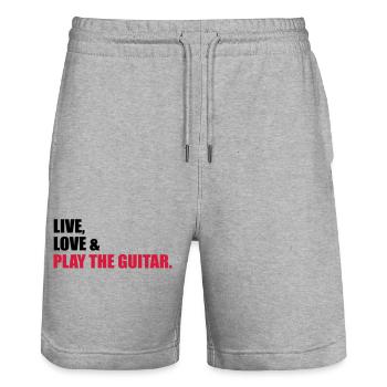 Guitare - Short de jogging bio TRAINER Stanley/Stella unisexe - gris chiné - Devant - Nik (191cm) & Marisol (170cm)