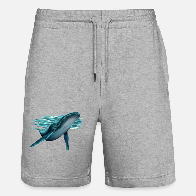 Whale - Short de jogging bio TRAINER Stanley/Stella unisexe - gris chiné
