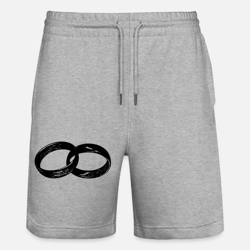 Les anneaux de mariage - Short de jogging bio TRAINER Stanley/Stella unisexe - gris chiné