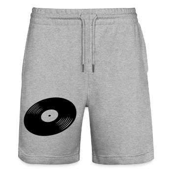 Schallplatte, Vinyl, Record - Stanley/Stella Unisex Bio Joggingshorts Trainer  - Grau meliert - Vorne - Nik (191cm) & Marisol (170cm)