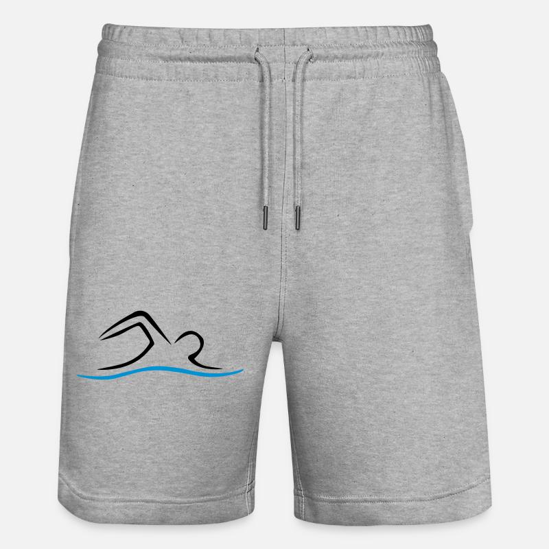 NAGE - Short de jogging bio TRAINER Stanley/Stella unisexe - gris chiné