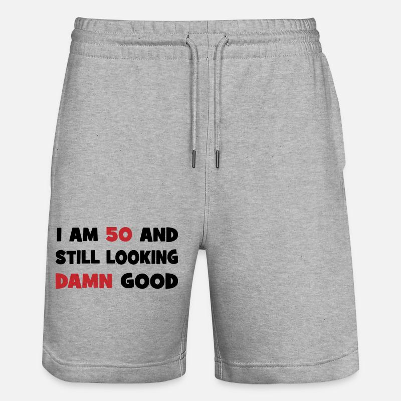 50 - Stanley/Stella Unisex Bio Joggingshorts Trainer  - Grau meliert