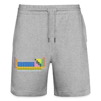 PeriodicTable - Stanley/Stella Unisex Bio Joggingshorts Trainer  - Grau meliert - Vorne - Nik (191cm) & Marisol (170cm)