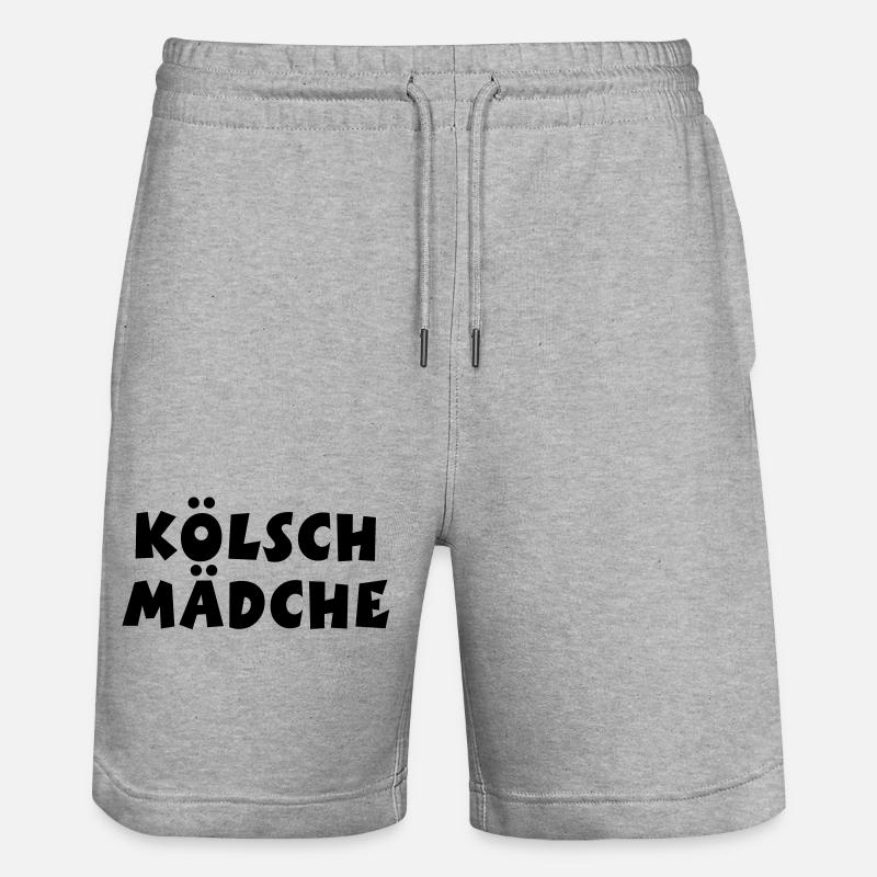 Kölsch Mädche - Ein Mädchen aus Köln - Stanley/Stella Unisex Bio Joggingshorts Trainer  - Grau meliert