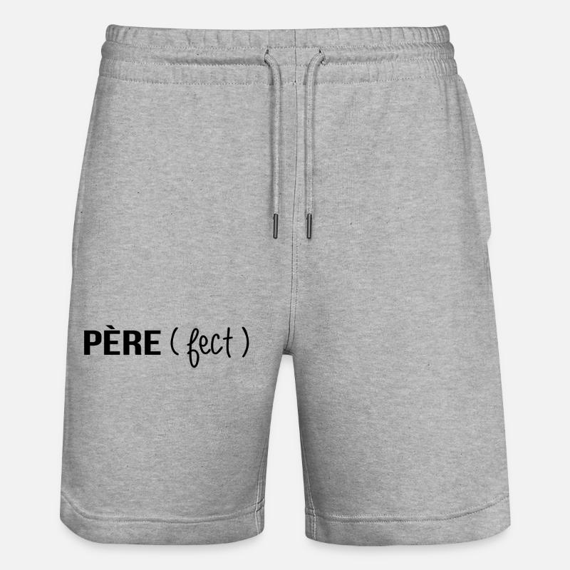 Père Fect - Parfait - Short de jogging bio TRAINER Stanley/Stella unisexe - gris chiné