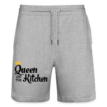 kochen - Stanley/Stella Unisex Bio Joggingshorts Trainer  - Grau meliert - Vorne - Nik (191cm) & Marisol (170cm)